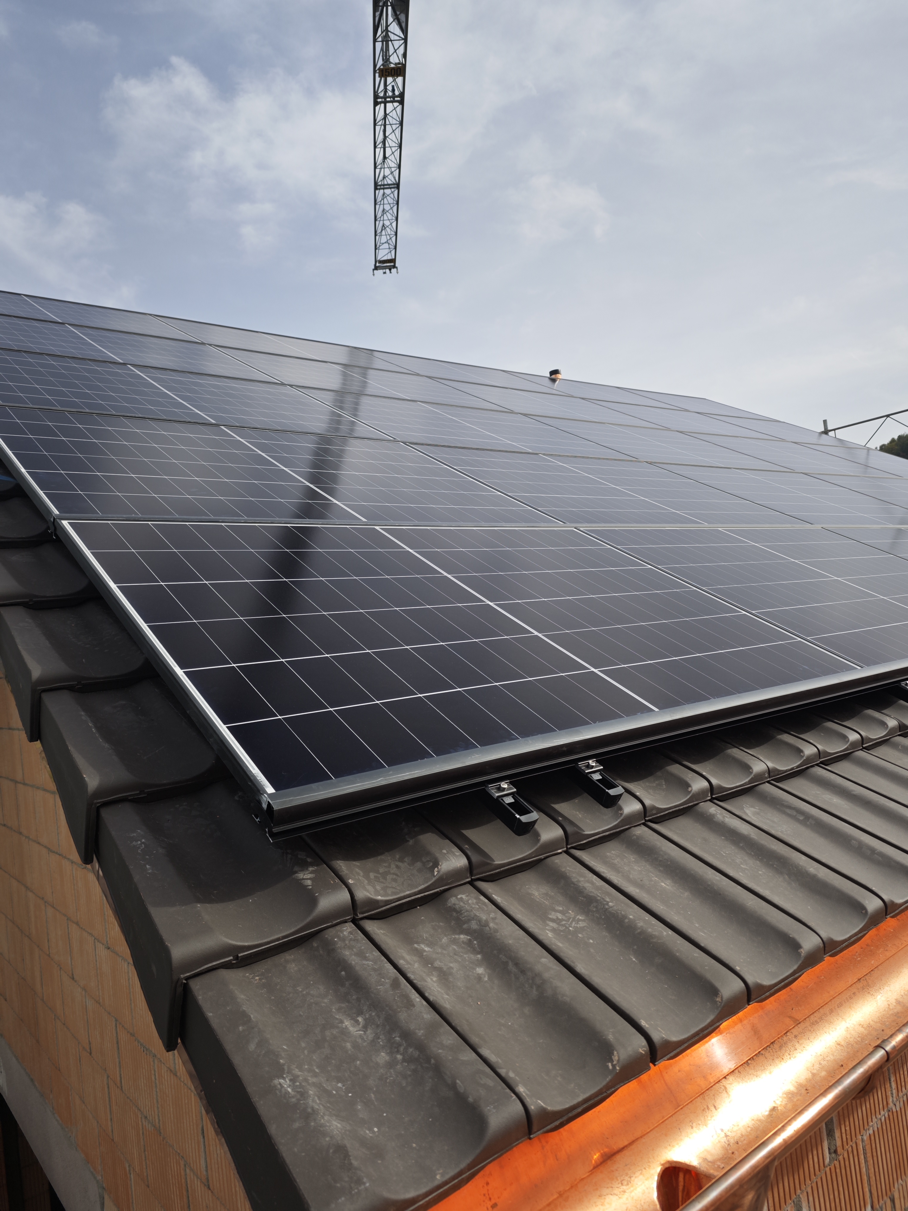 Solaranlage ist auf dem Dach